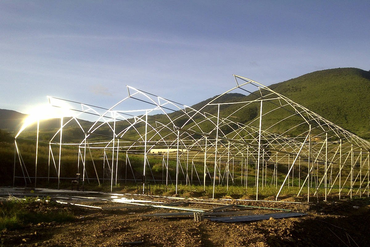 Detalle estructural invernadero